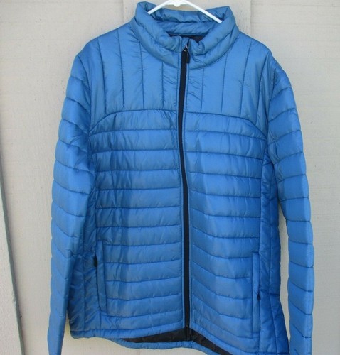 Slalom blue quilted zip up - blue,