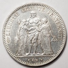SUPERBE 5 FRANCS HERCULE 1877A PARIS