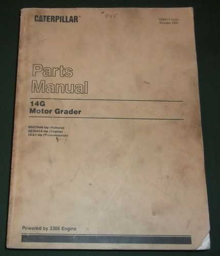 Cat caterpillar 14g moteur - caterpillar,