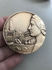 Belle medaille Graveur Thenot chambre de commerce Ales Poinçon Aluminum Doré