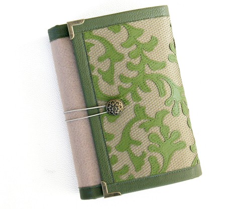 Leather lace planner binder - leather,