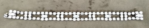 Bracelet vintage strass blancs - vintage,