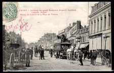 CPA CALAIS  62  TRAMWAY HIPPOMOBILE TRES GROS PLAN