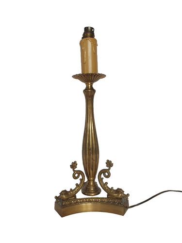 Antique bronze lampe - lampe, en