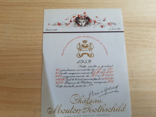 étiquette vin chateau - , mouton
