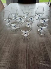 11  verres à cognac cristal