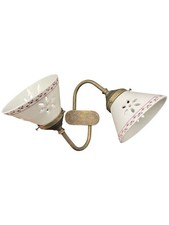 Brown ceramic brass wall or