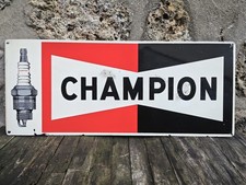 Plaque en tole no émaillée ancienne CHAMPION no Klg Eyquem Marchal