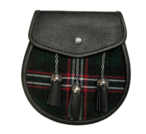Sporran cuir tartan - cuir,