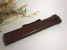 Ancien range crayon / trousse en cuir (écolier) - Année 1940 / 1950