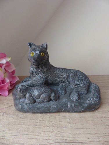Vintage grande sculpture chien - vintage,