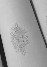linge ancien 1 Sur Nappe De Mariage Royal Damassé Et Monogramme Entrelacés G D