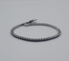 Bracelet rivière or blanc 18