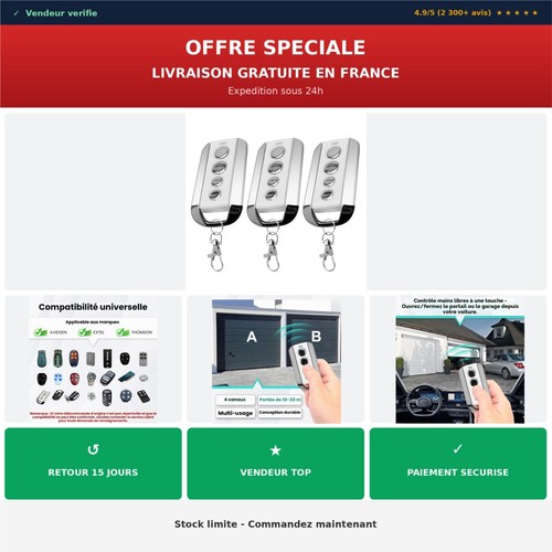 Pack télécommandes - de,