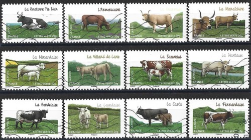 France série 12 timbres - 12,
