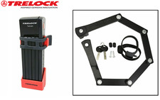 Antivol vélo pliable à clé TRELOCK fs200 l 75cm rouge type couteau - TRELOCK