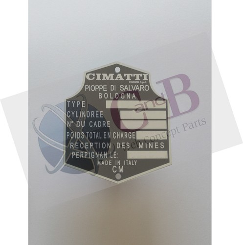 Plaque constructeur cimatti - plaque,