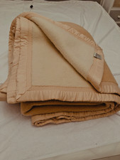 Grande Couverture pure laine vierge - beige/écru - 240 x 220 cm - anti-mites