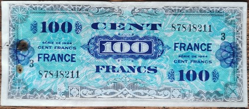 Billet 100 francs 1944 - , france