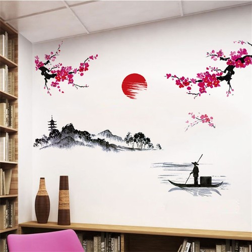 Stickers muraux maison lisse - stickers,