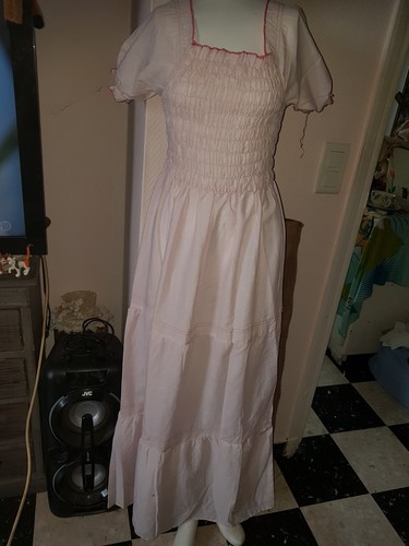 Robe longue hippie smock - robe,