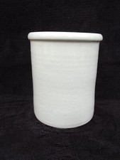 Ancien pot à confiture terre cuite émaillée blanc no Creil et Montereau