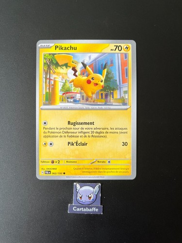 Carte pokémon pikachu 062 - carte,