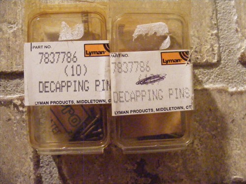 Lyman decapping pins - decapping, for