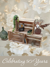 caisses en bois x3 idéal deco mariage champêtre maison bohème bibliothèque