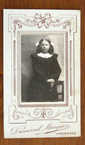 Cdv carte photo portrait femme - cdv,