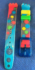 Vintage ancien Bracelet MONTRE SWATCH 1992 POLAR ICE LJ104 Swiss Made Plastique