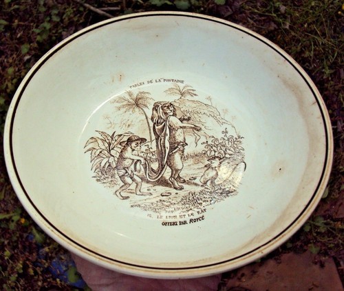 Assiette publicitaire fable - , de