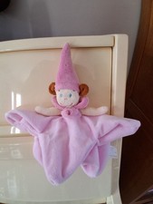 Doudou plat mouchoir étoile velours rose lutin fée NICOTOY, TBE