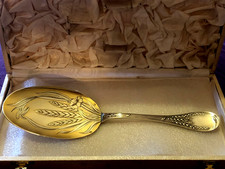 Splendide Pelle à Glace en argent massif Vermeil Art Nouveau Emile PUIFORCAT.