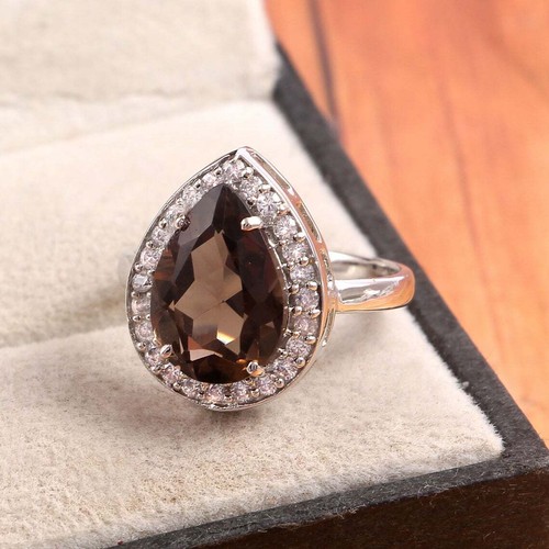 Bague quartz fumé - bague, en
