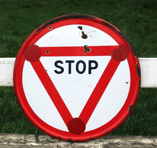 Stop ancien panneau - ancien,