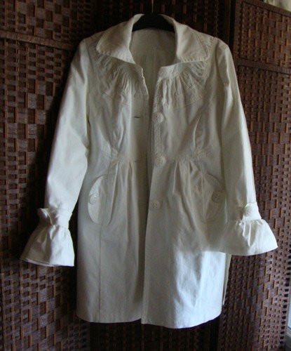 Manteau blanc demi saison - manteau,