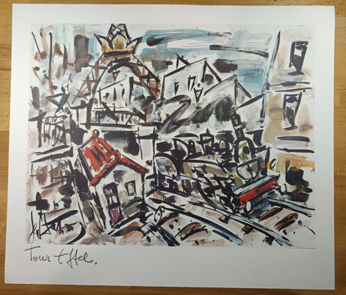 Lithographie tour eiffel - lithographie,