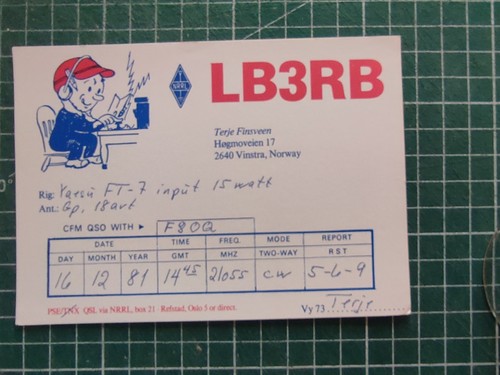 Br0964 carte radio amateur - radio, qsl