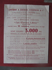 ++"0649"     VIEUX PAPIER  LIBRAIRIE ET EDITIONS FONTENEAU & Cie A POITIERS