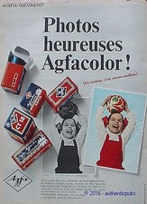 PUBLICITE AGFACOLOR AGFA PHOTO HEUREUSE FILM COULEUR CT 18 DE 1967 FRENCH AD PUB