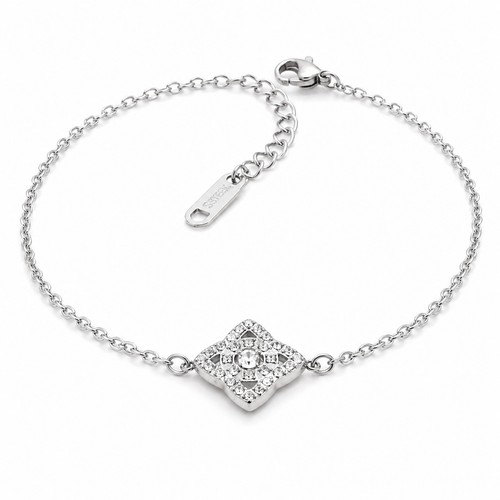 Bracelet trèfle pavé zircon - bracelet,