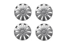 4X Cache-Roue Snake 16" Pouces Jante Décorative Jante 10 Rayons Argent