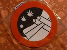 PB97 PLAQUES PUBLICITAIRE Panneau routier tolée : INTERDIT DE FUMER