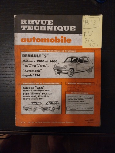 Revue technique renault r5 - revue,