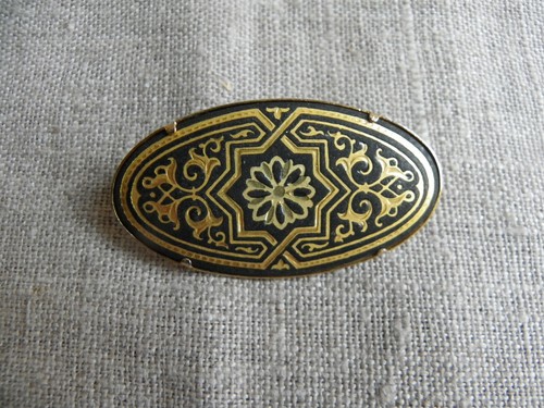 Ancien bijou damasquiné - bijou,