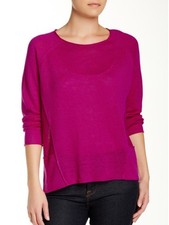 NWT Eileen Fisher Ballet-Neck Boxy Raglan Top/Sweater Size M