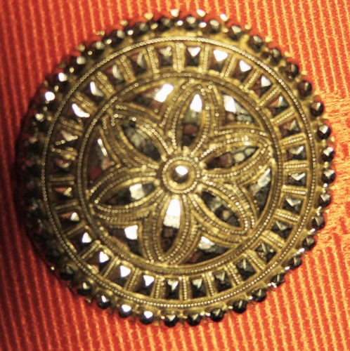 Bouton ancien verre - bouton, moulé