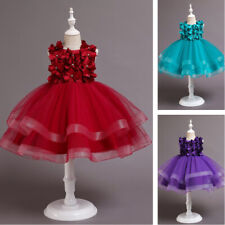 Enfants Princesse Fille Robe Maille Tutu Bulle Strass Performance Mariage