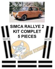 KIT COMPLET BANDES NOIR MAT POUR SIMCA RALLYE 2 AUTOCOLLANT STICKER AUTO BD578